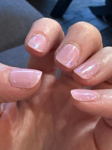 Customer photo review of Glass Pink | Super Jellies DIY Hard Semi Cured Gel Nail Wraps