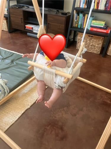 Customer photo review of Spruce | Foldable Baby Swing