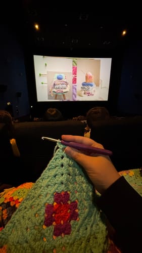 Customer photo review of KNITTING & CROCHET MOVIE NIGHT - MILANO - May 8