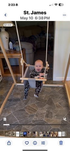 Customer photo review of Spruce | Foldable Baby Swing
