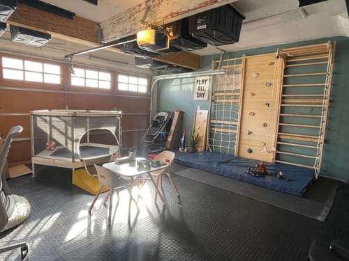 Customer photo review of Walnut Modular | Swedish Ladder Jungle Gym - Wall Mounted
