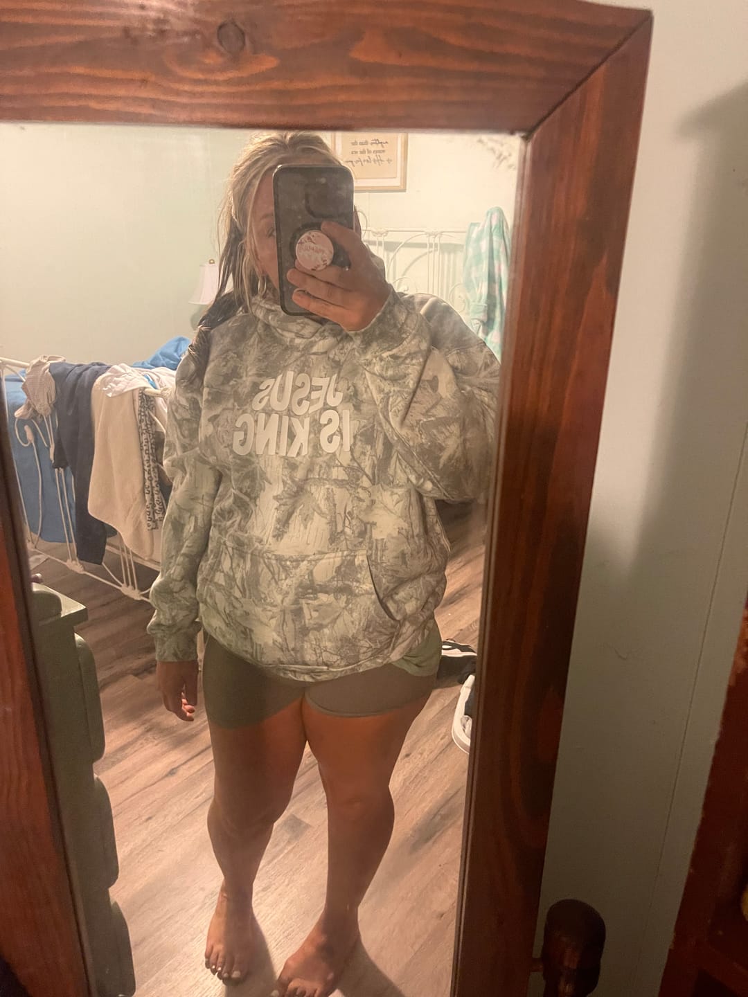 Customer photo review of Jesus Is King Heavy Hoodie