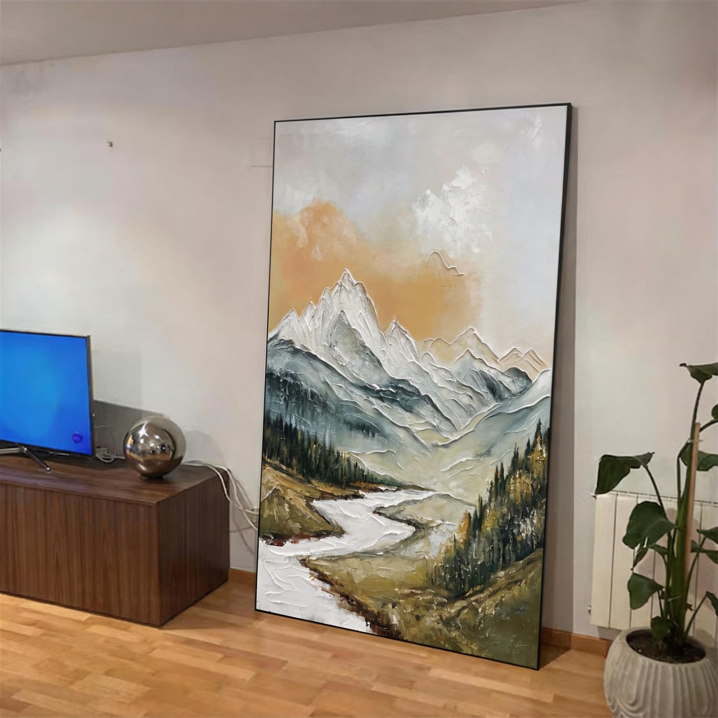 Customer photo review of Mountain Textured Abstract Painting #MT040