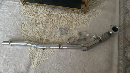 Customer photo review of Downpipe for VW Golf GTI MK5 MK6 Jetta 2.0T Audi A3 2.5inch - 3inch
