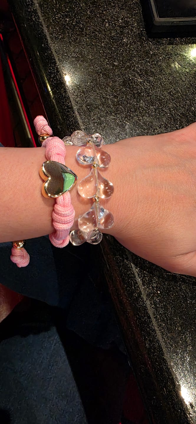 Customer photo review of Transparent Hearts Bracelet