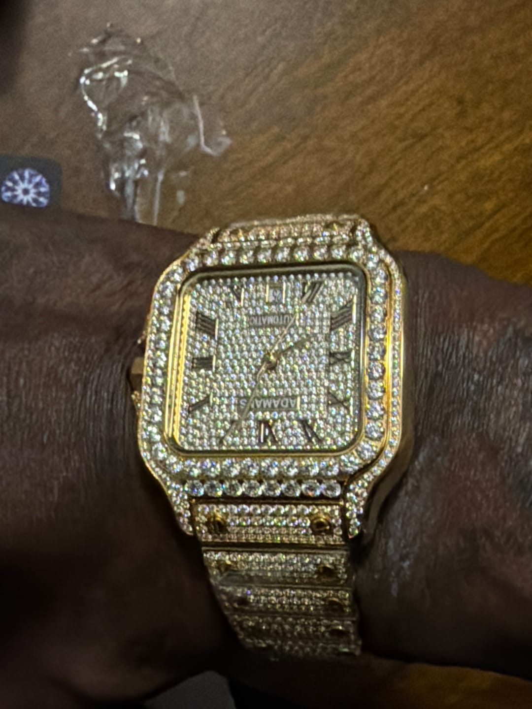 Customer photo review of 42mm Paved VVS Diamond Watch - Gold