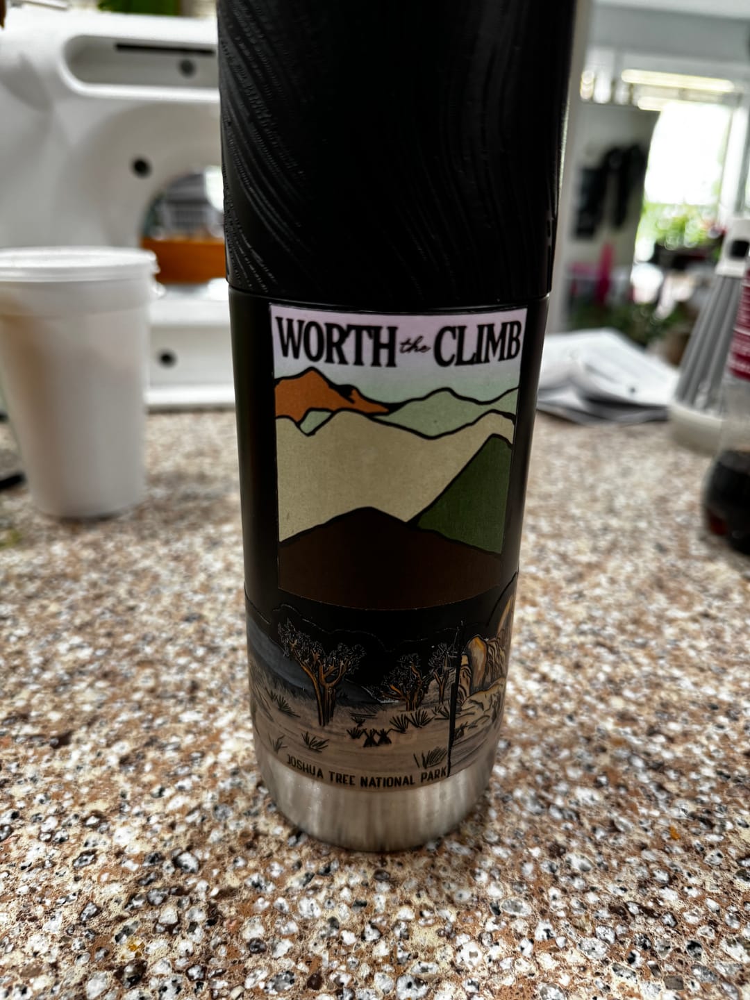 Customer photo review of Worth The Climb Mountain Nature Sticker