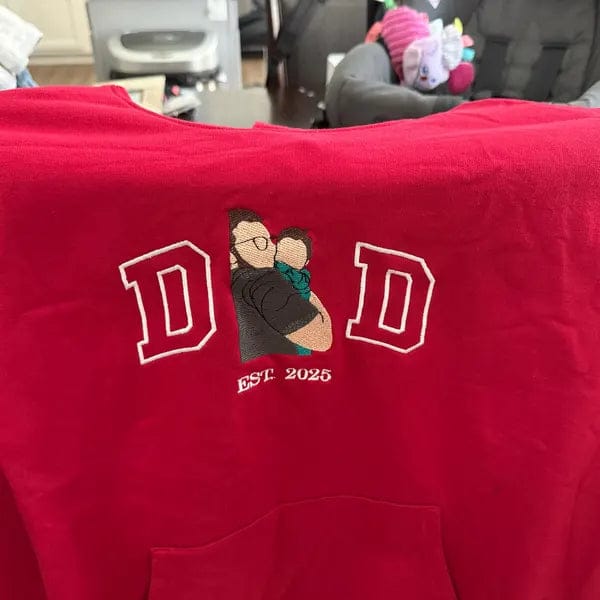 Customer photo review of Custom Photo Embroidered Sweatshirt for DAD