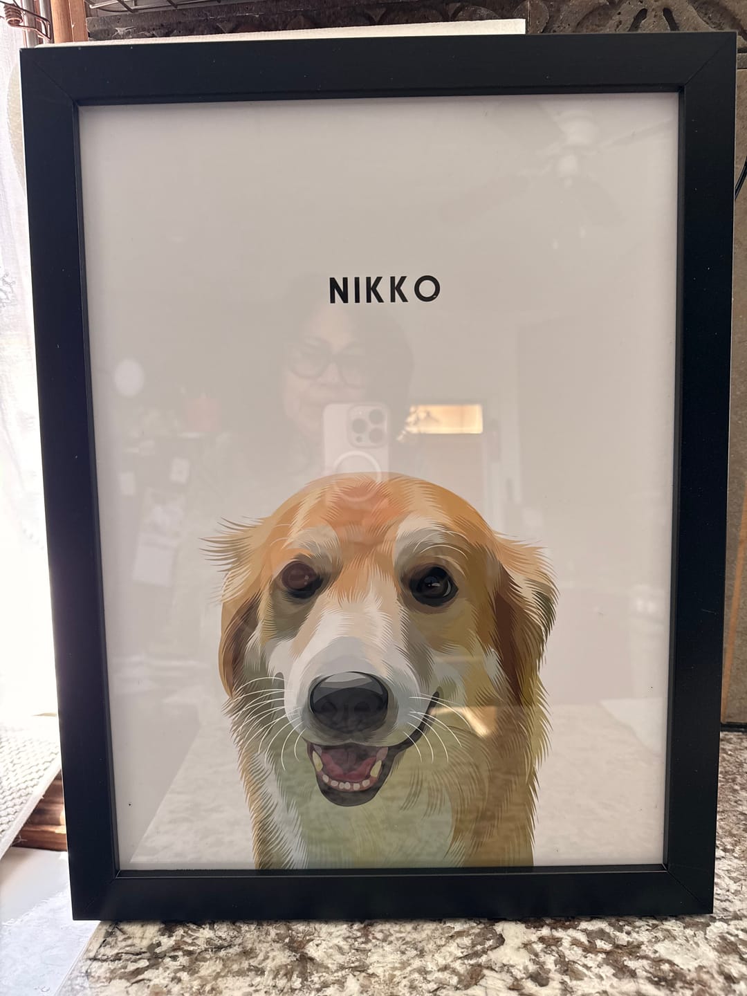 Customer photo review of Custom One Pet Portrait