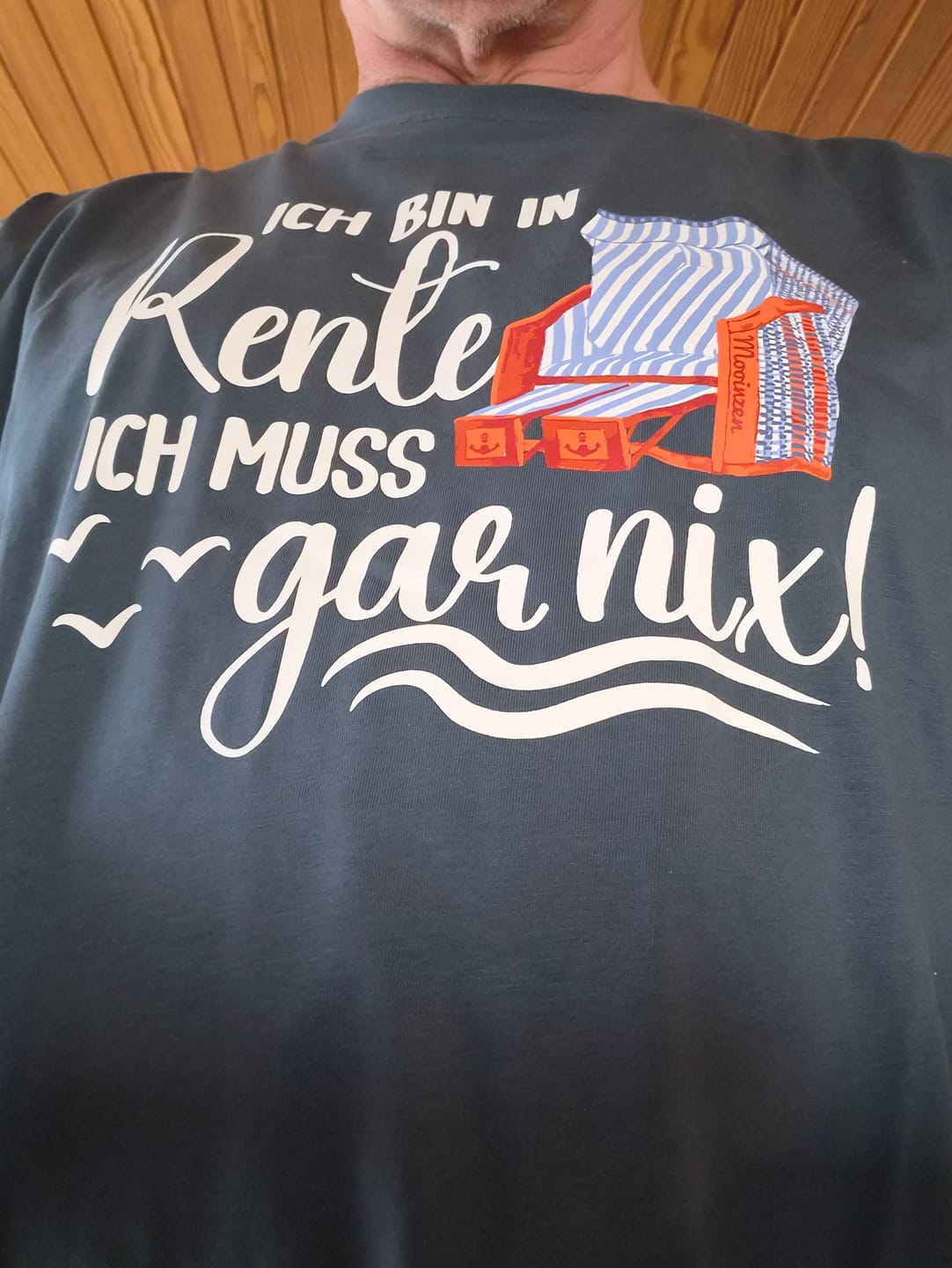 Customer photo review of Ich bin in Rente · Unisex Premium Bio T-Shirt