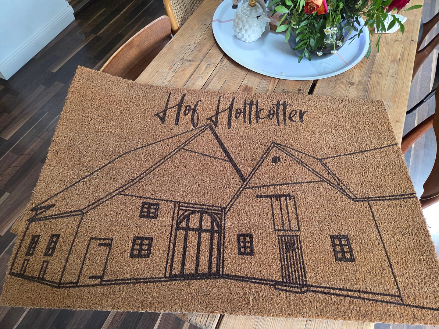 Customer photo review of Fußmatte aus Kokos personalisierbar – Willkommen bei Familienname mit Herz