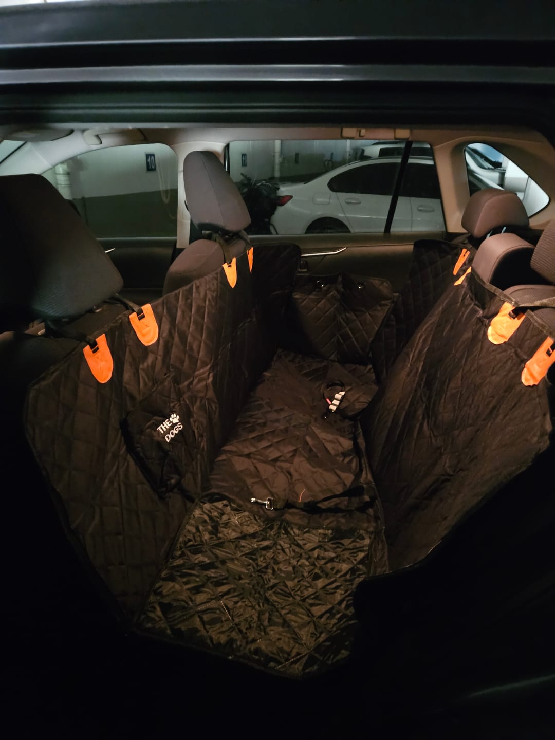 Customer photo review of Funda Impermeable THE DOGS — Auto limpio, perro seguro