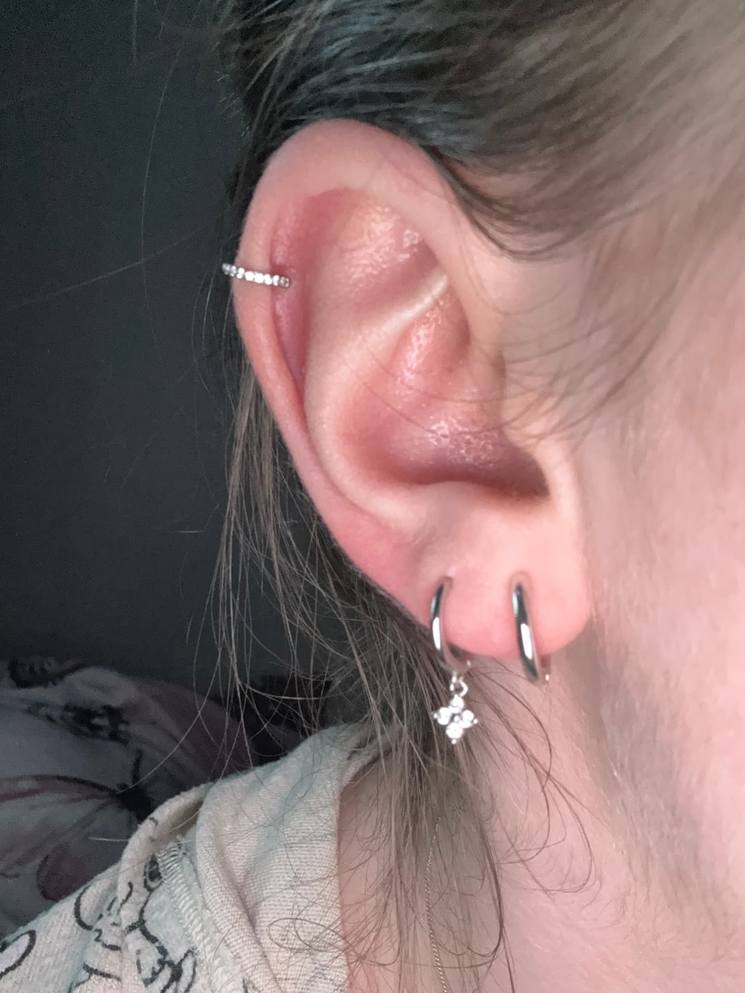 Customer photo review of Lucky Charm White/Silver Pair