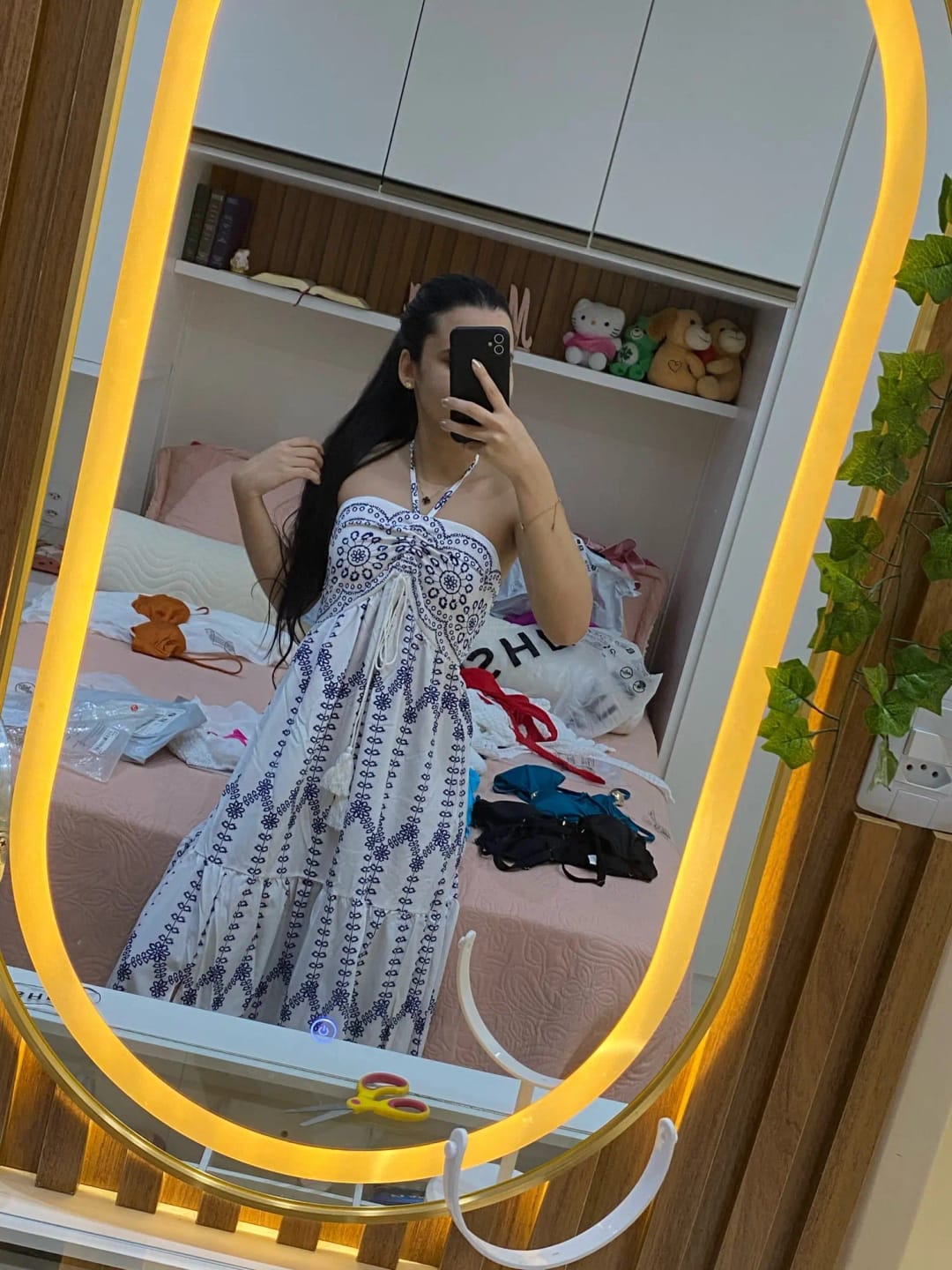 Customer photo review of Talia Sleeveless Crop Top Midi Set