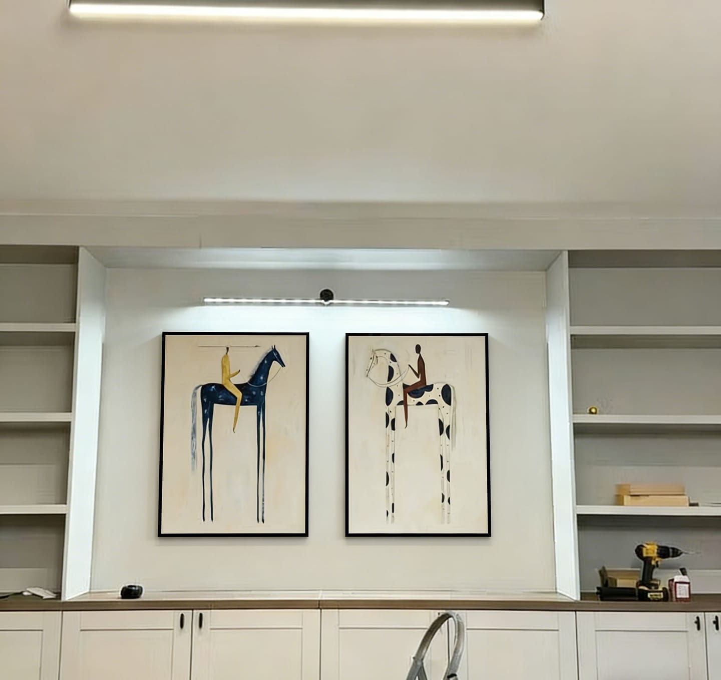 Customer photo review of Modern Horse Rider Wall Art Set of 2 #HA006
