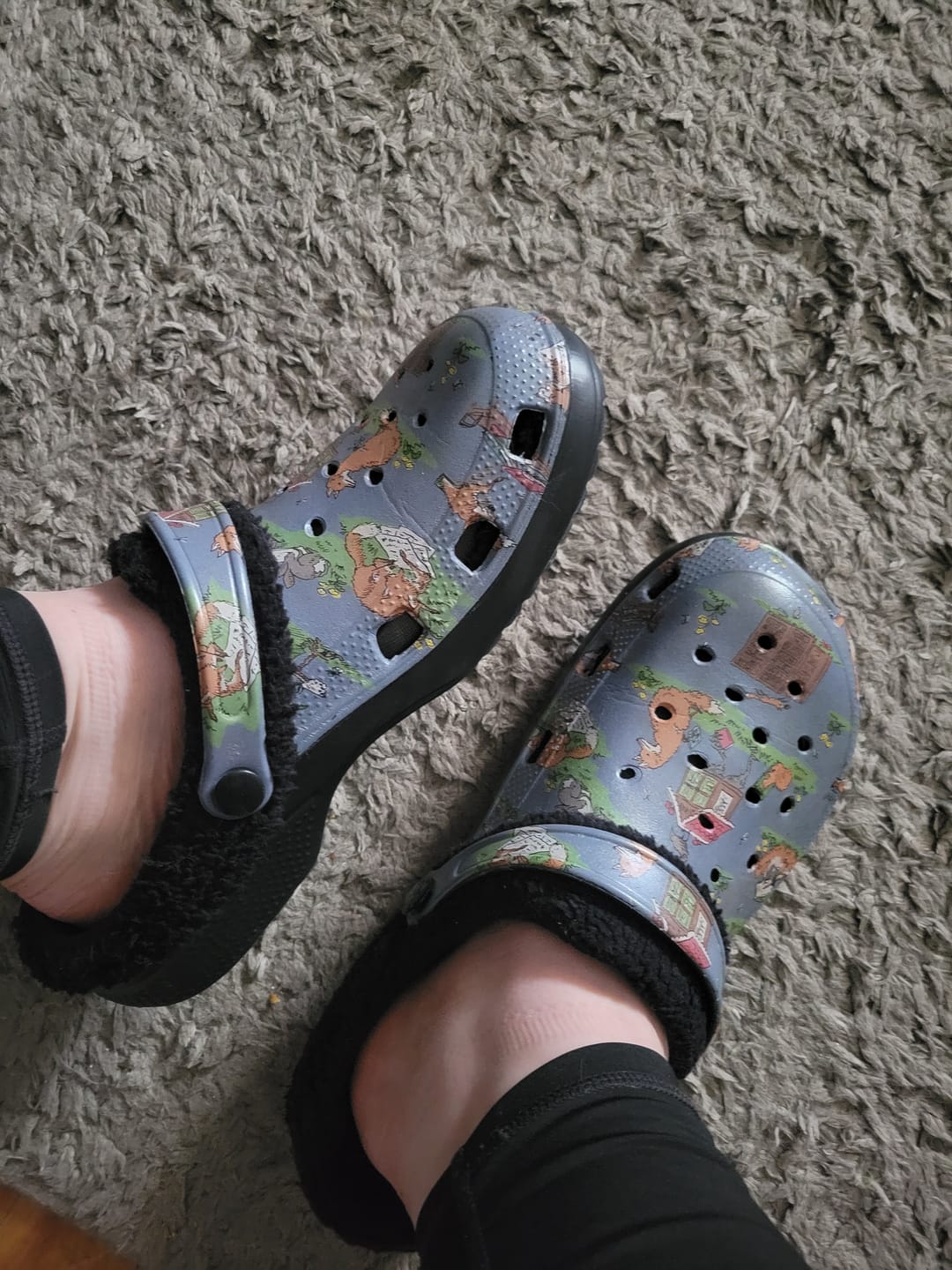 Customer photo review of Library Foxes - Fur Lined Slippers/Sandals
