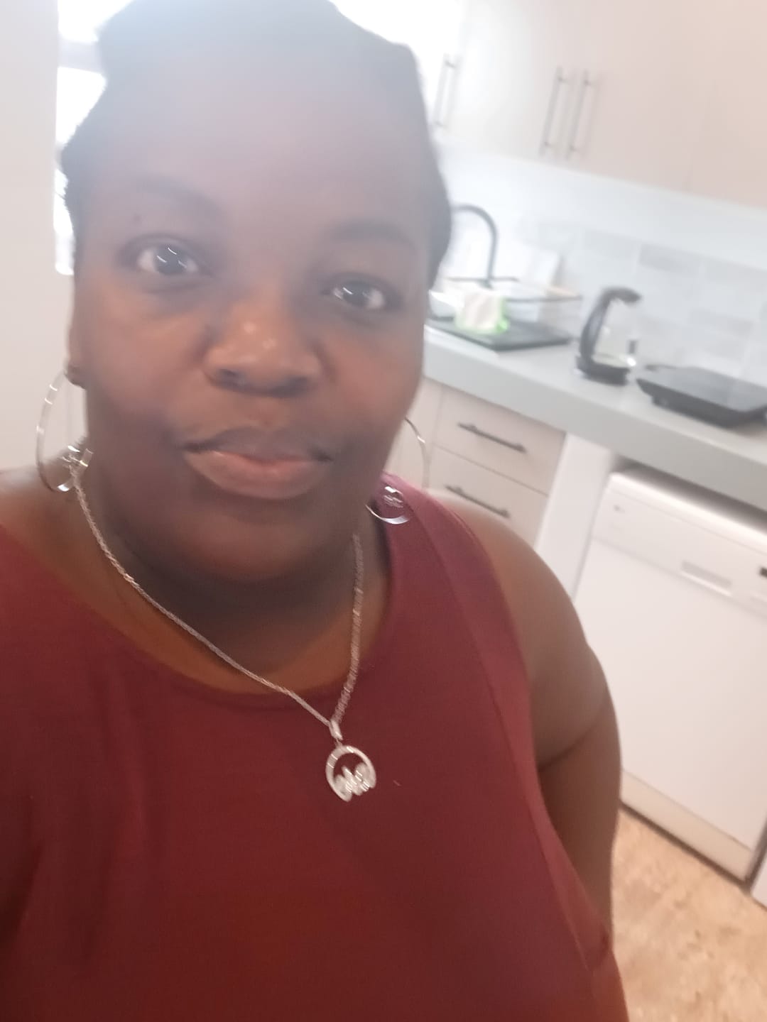 Customer photo review of Silver Precious Logo Necklace