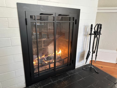 Customer photo review of Carolina Window Pane - Masonry & Prefab Fireplace Glass Doors | Custom