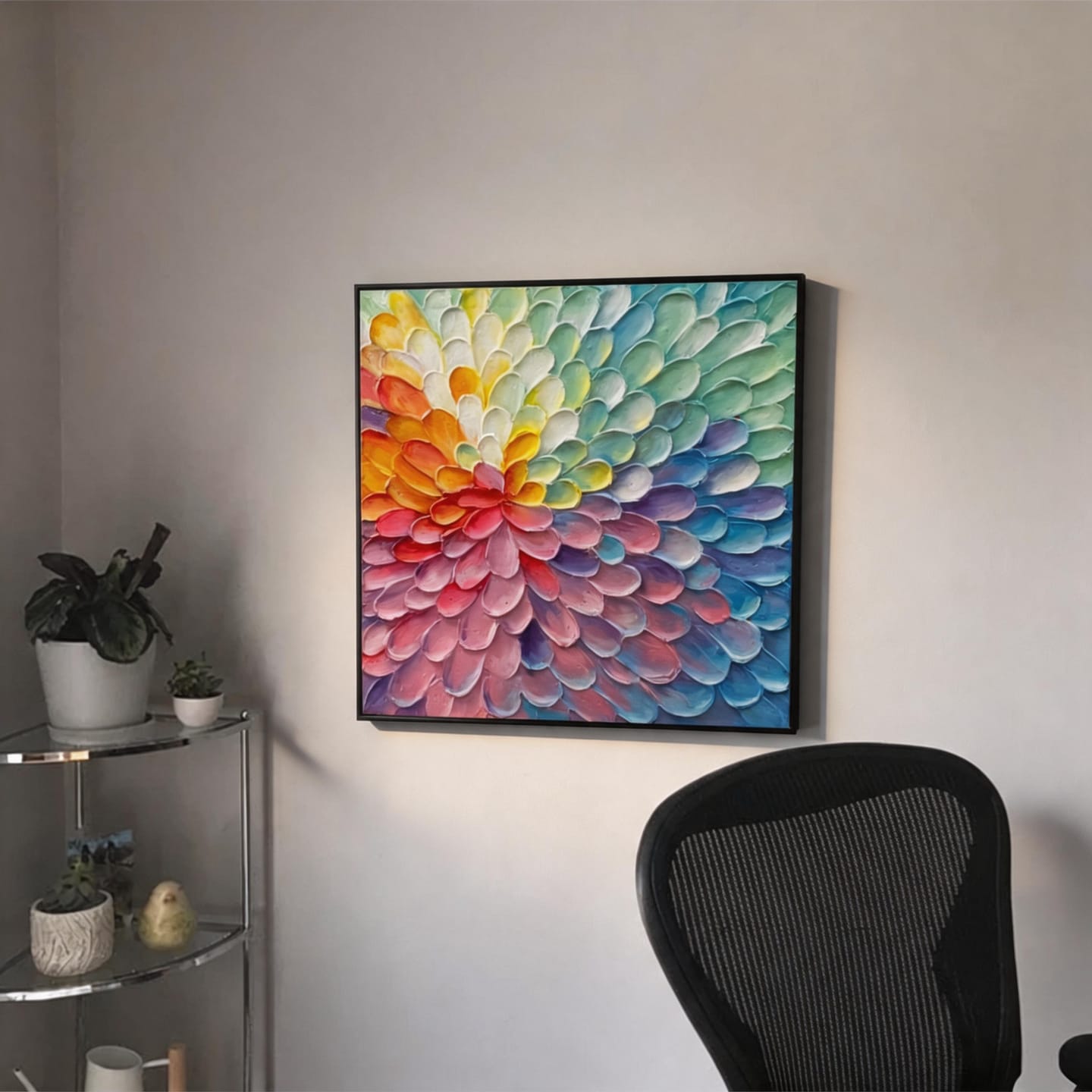 Customer photo review of Colorful Abstract Textured Painting Canvas #AT006