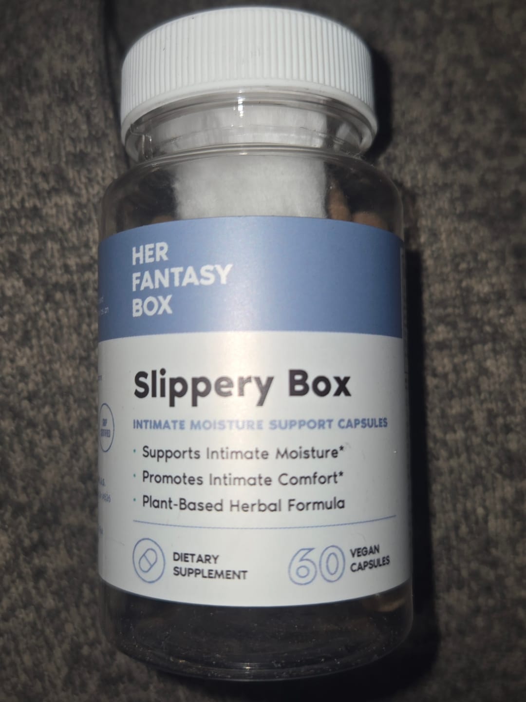 Customer photo review of Slippery Box - Extra Moisture Support Capsules