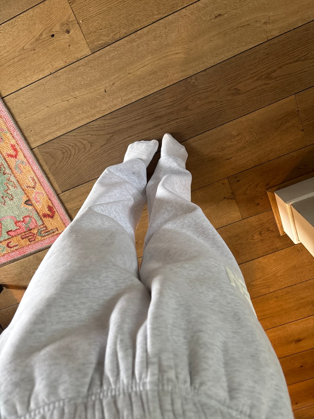 Customer photo review of GATED COMMUNITY STRAIGHT LEG SWEATPANTS LIGHT GREY