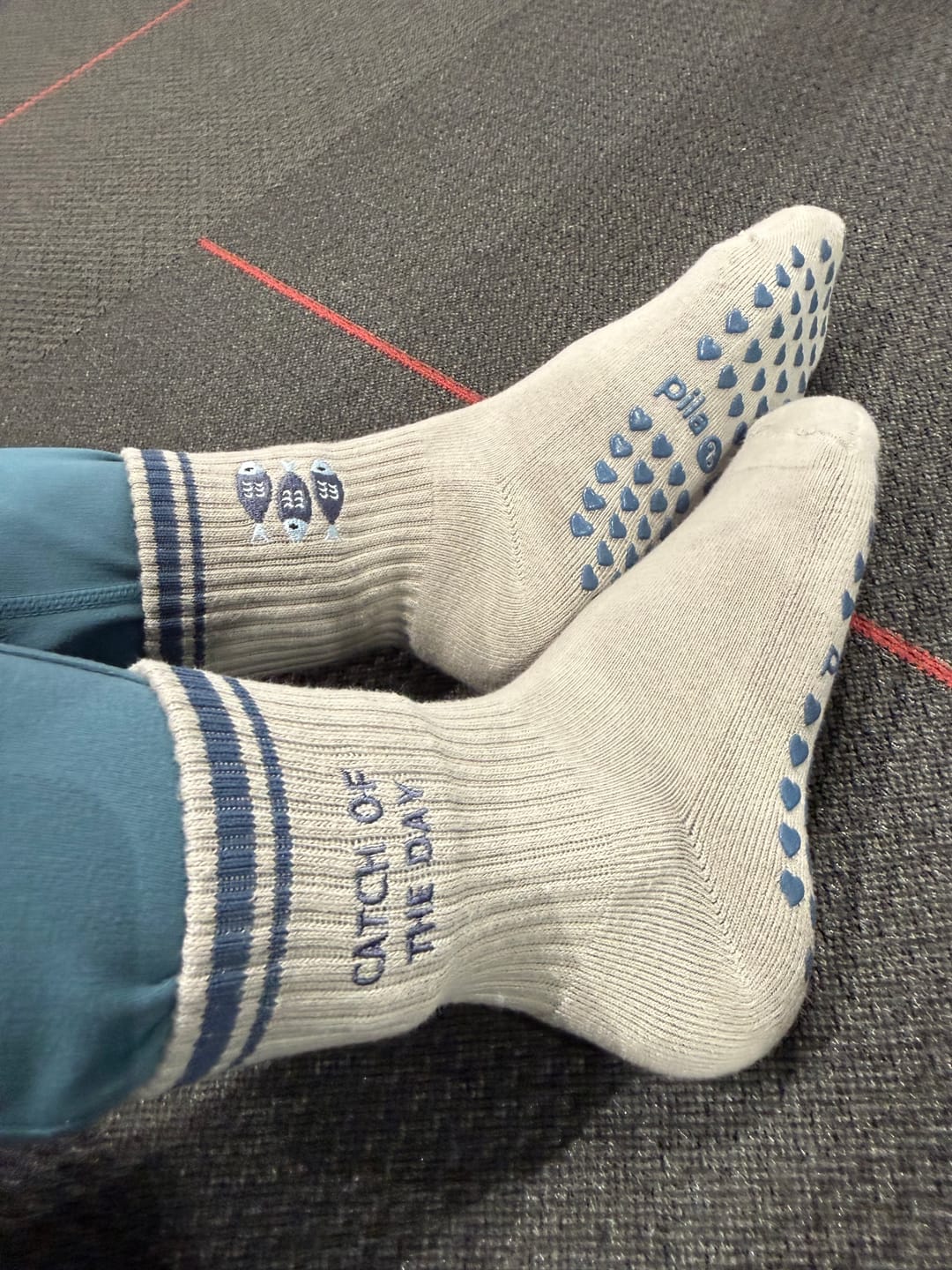 Customer photo review of PB Collage Grip Socks
