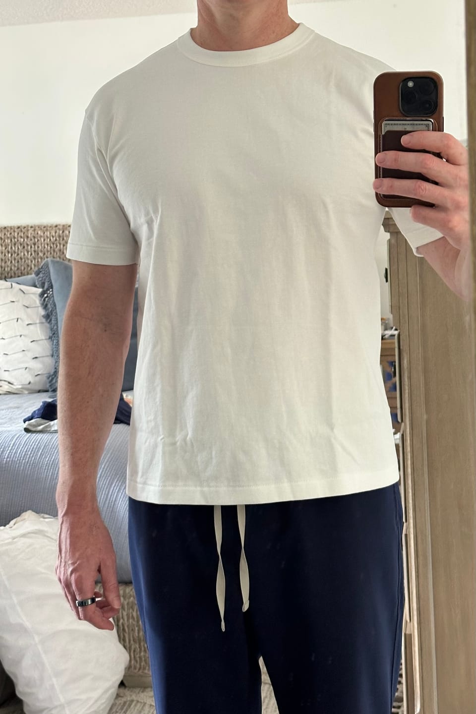 Customer photo review of Loopwheel Tubular Athletic T-Shirt - White