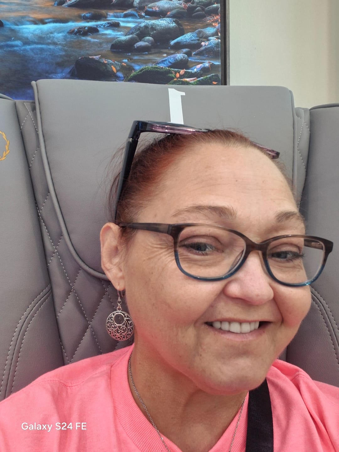 Customer photo review of Silver Bohemian Hoop Dangles