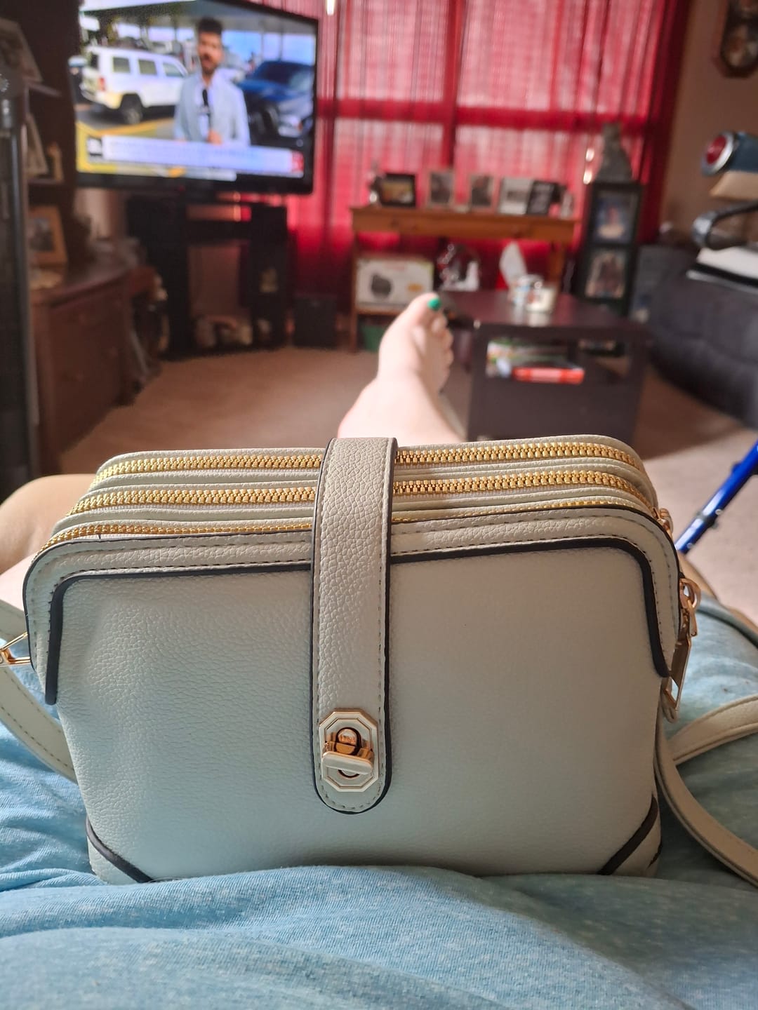 Customer photo review of Women's Multi-functional Small Square Crossbody Bag