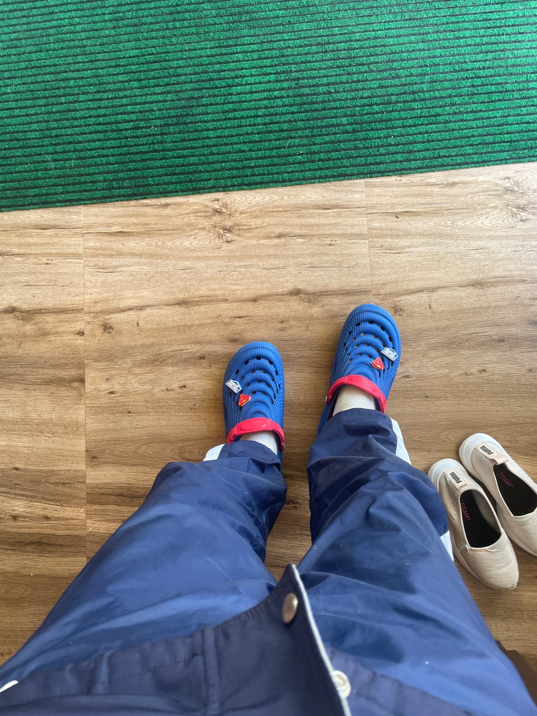 Customer photo review of Justice League PowerGrip Clogs