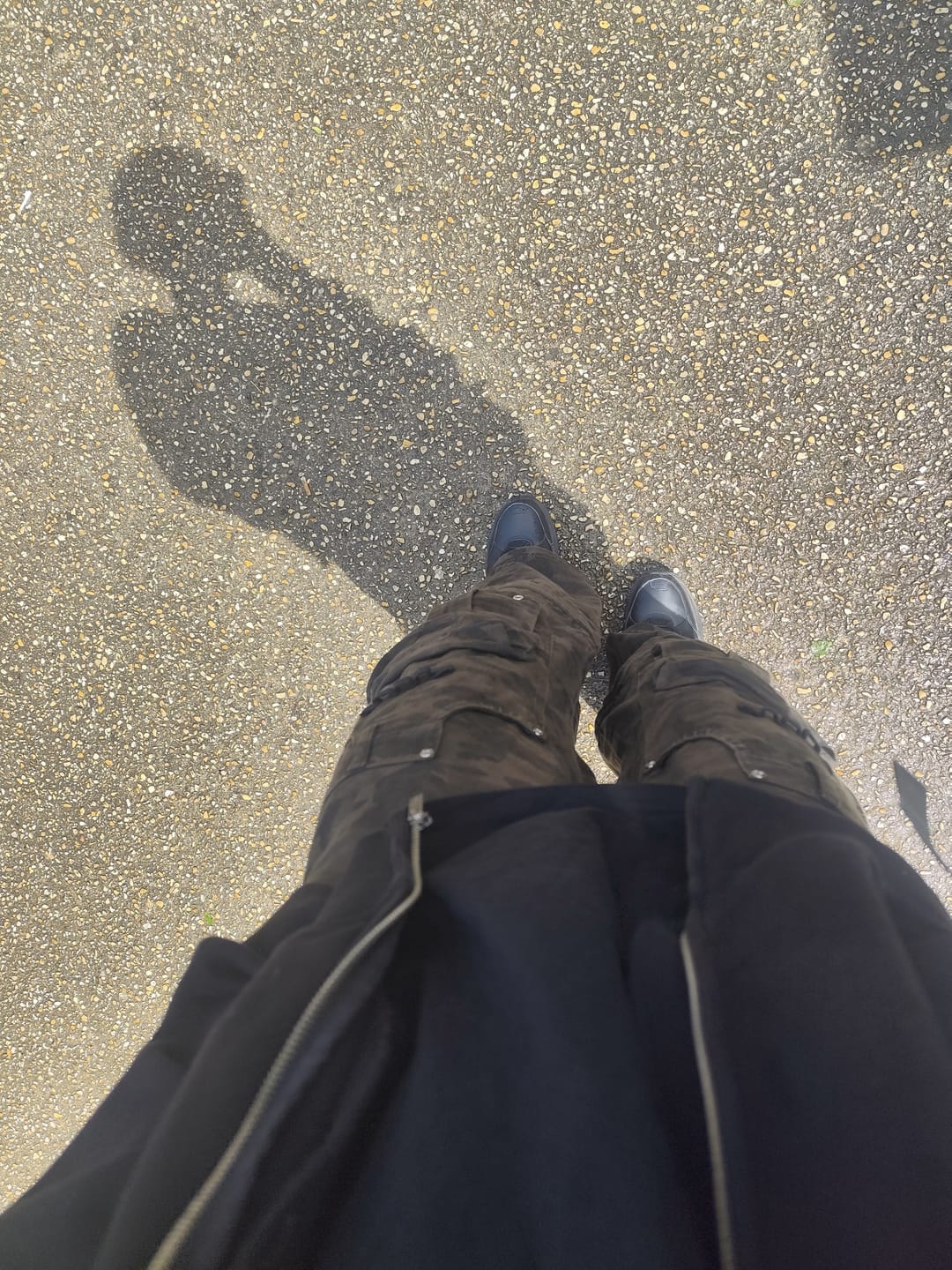 Customer photo review of Personsoul Brown Camo Overalls with Zip-Off Legs