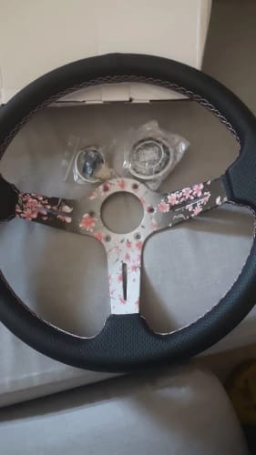 Customer photo review of Sakura Cherry Blossom Steering Wheel