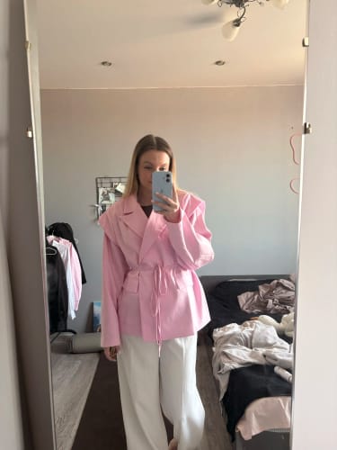 Customer photo review of Jacinta Wide Sleeve Belted Blazer