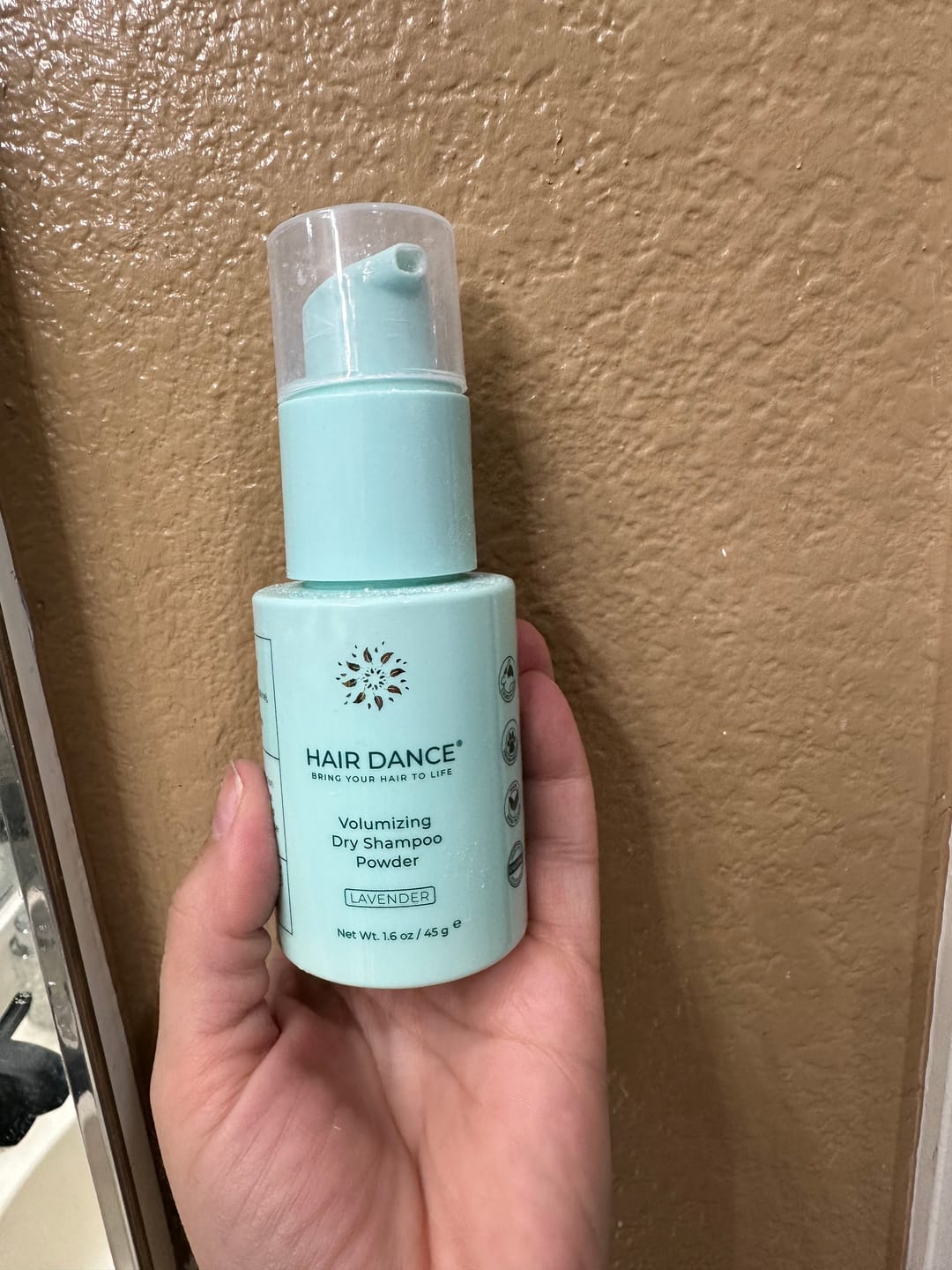 Customer photo review of Dry Shampoo Powder (Non-Aerosol Spray) | Natural & Organic | Made in USA