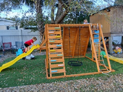 Customer photo review of Sycamore | Outdoor Sensory Swing Set & Jungle Gym