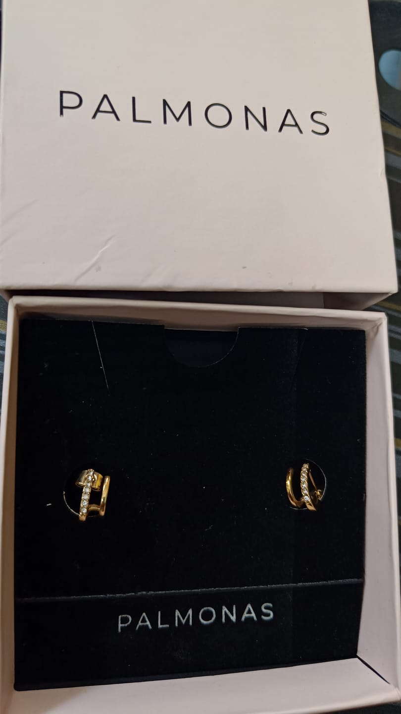 Customer photo review of Crystal Curve Earrings