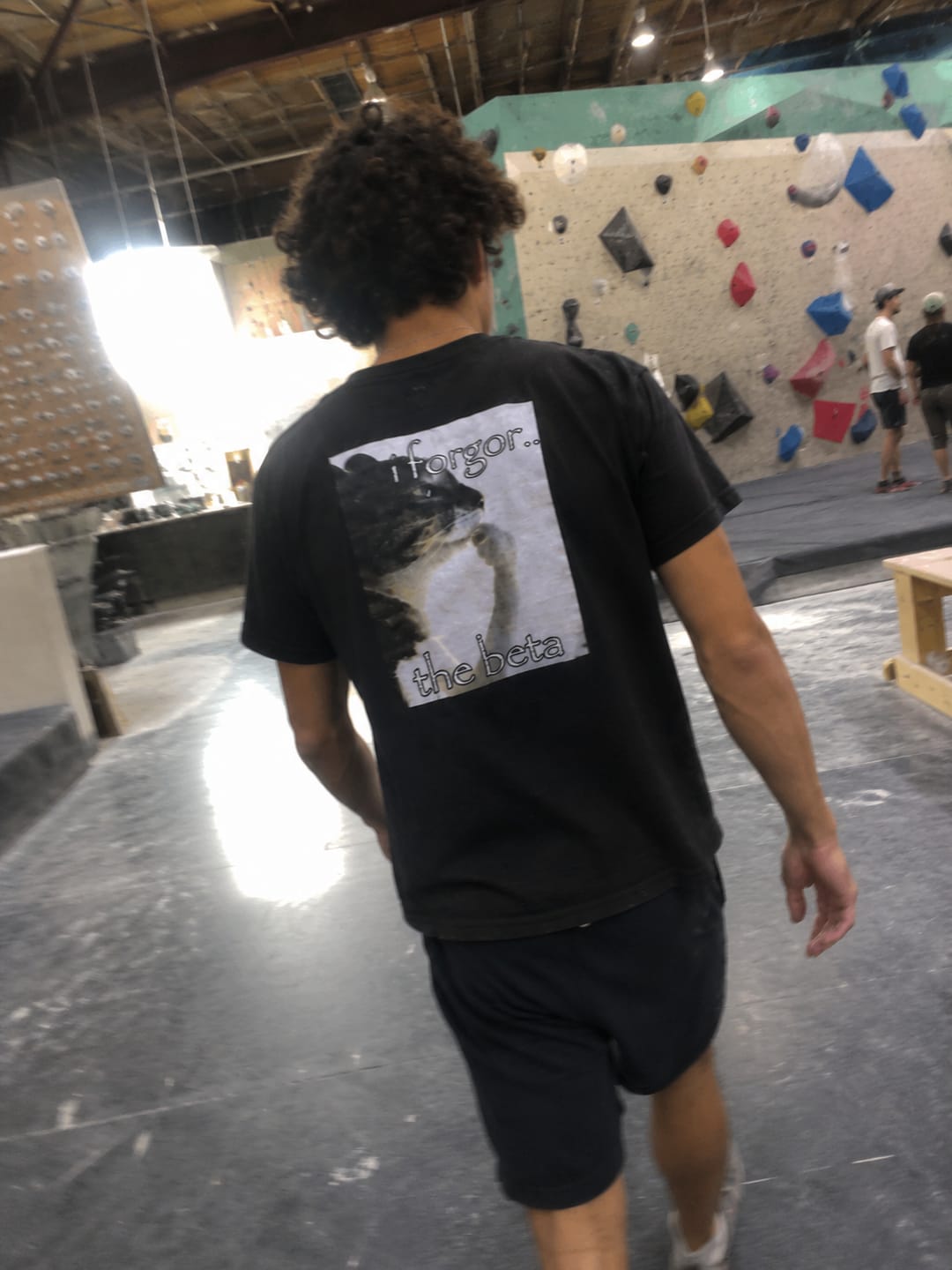 Customer photo review of i forgor the beta T-shirt backside