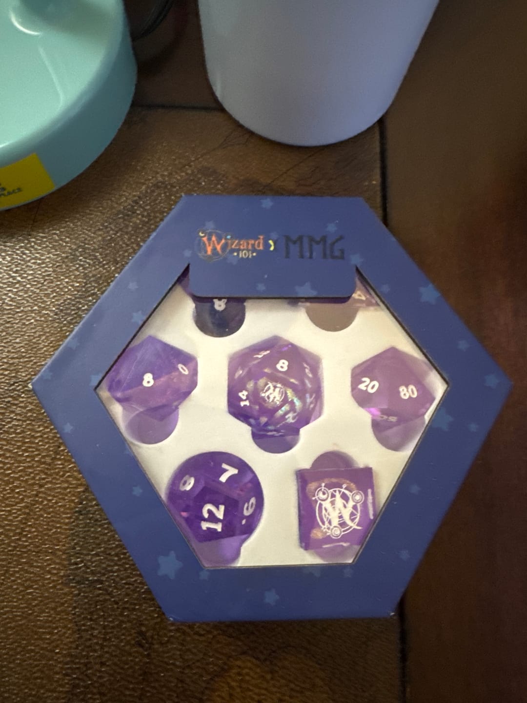 Customer photo review of PRE-ORDER | Sharp Edge Resin Dice Set | Wizard101 x Misty Mountain Gaming