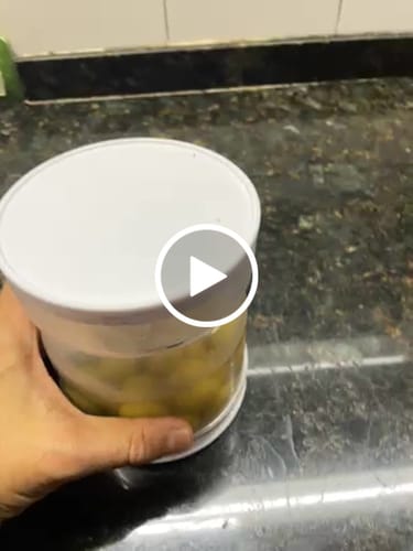 Customer video review of Tarro para Pepinillos Aceitunas con Filtro Separador y Tapa