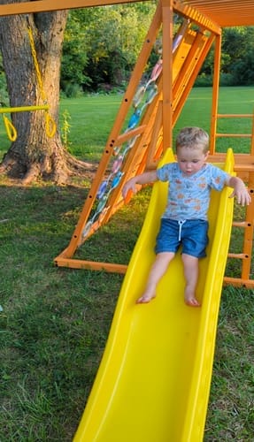 Customer photo review of Sycamore | Outdoor Sensory Swing Set & Jungle Gym