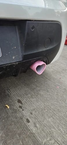 Customer photo review of Pink Heart Exhaust Tip