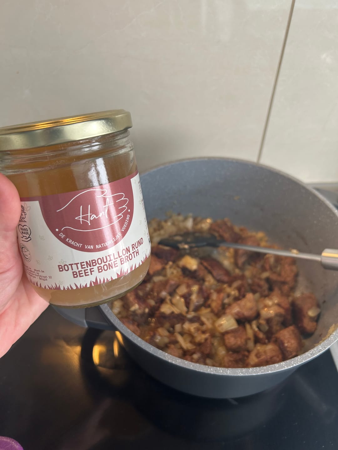 Customer photo review of Bottenbouillon - Rund - Bone Broth - Halal - Collageen - 400mL