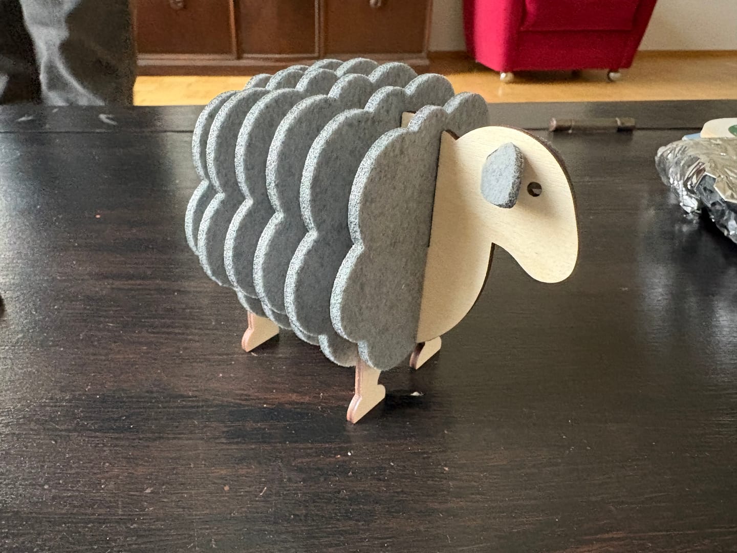 Customer photo review of Sheep Coasters - Gray