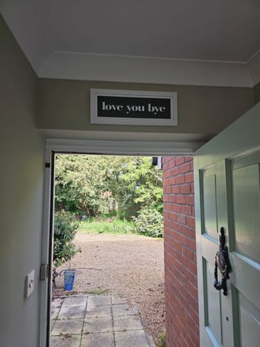 Customer photo review of Love You Bye Framed Print