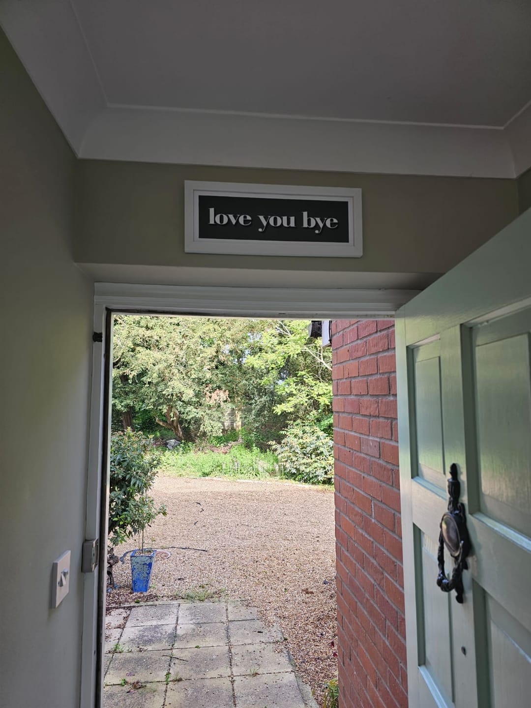 Customer photo review of Love You Bye Framed Print