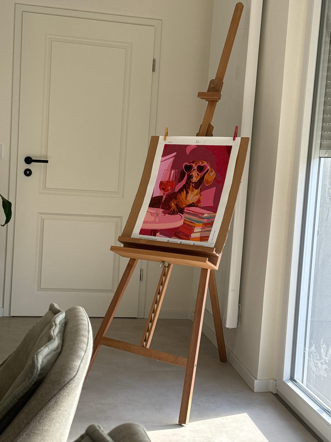 Customer photo review of Malen nach Zahlen - Dackel in Pink
