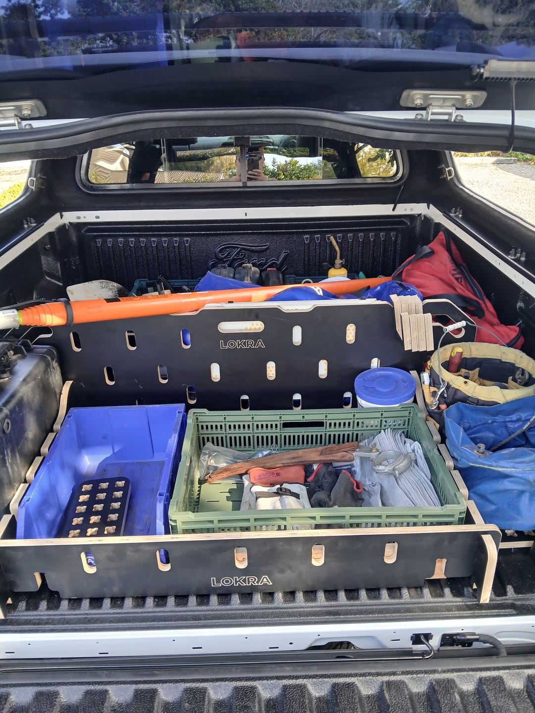 Customer photo review of Ute Tray Storage Divider - Toolbox & Drawer Alternative | LOKRA