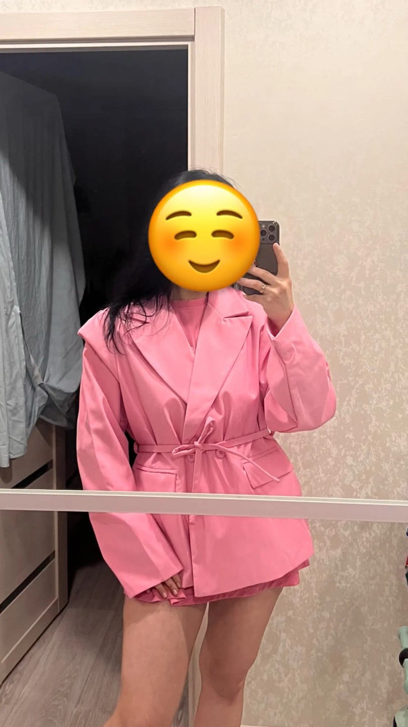 Customer photo review of Jacinta Wide Sleeve Belted Blazer
