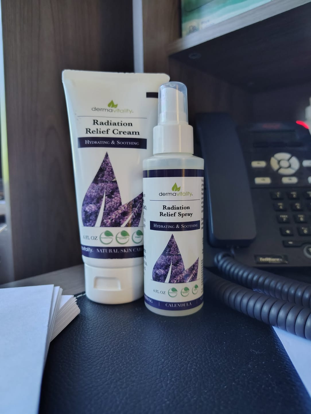 Customer photo review of Radiation Therapy Gift Set – Soothing Cream & Cooling Spray