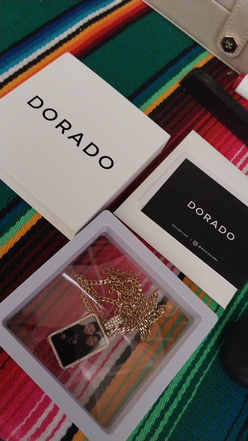 Customer photo review of Iced Photo Pendant w/ Cuban Chain